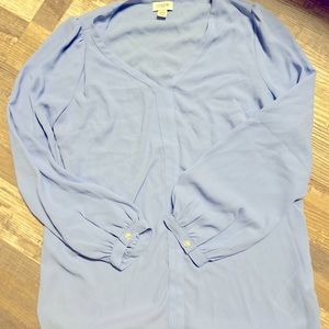 J Crew Blouse V-Neck Long Sleeve Size XXS